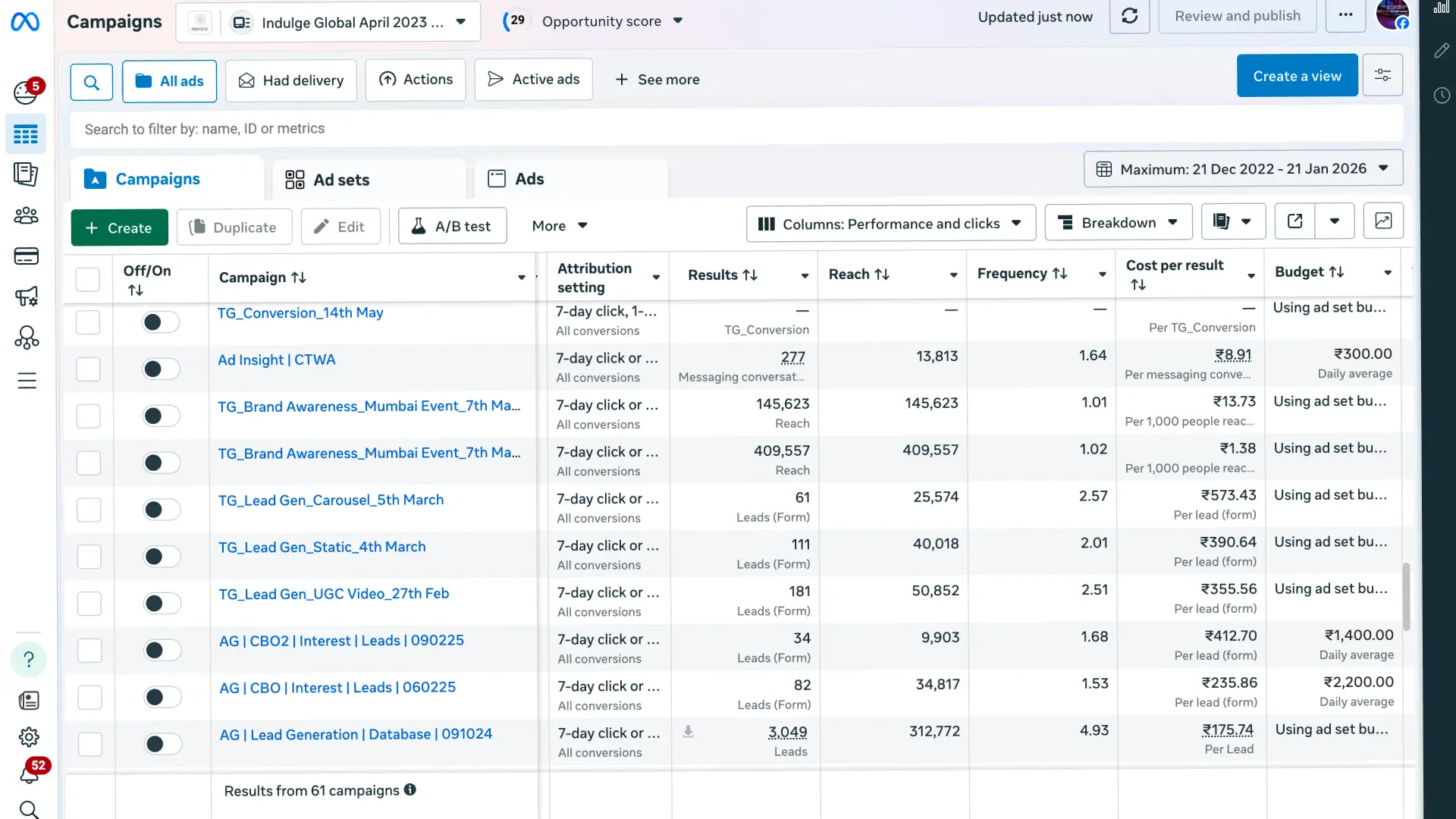 The Andreas Media Image gallery marquee